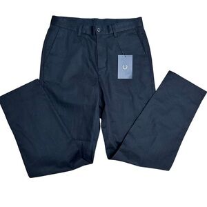 Fred Perry Navy Cotton Classic Pants 30S T3508 Preppy Designer NWT Retail $153
